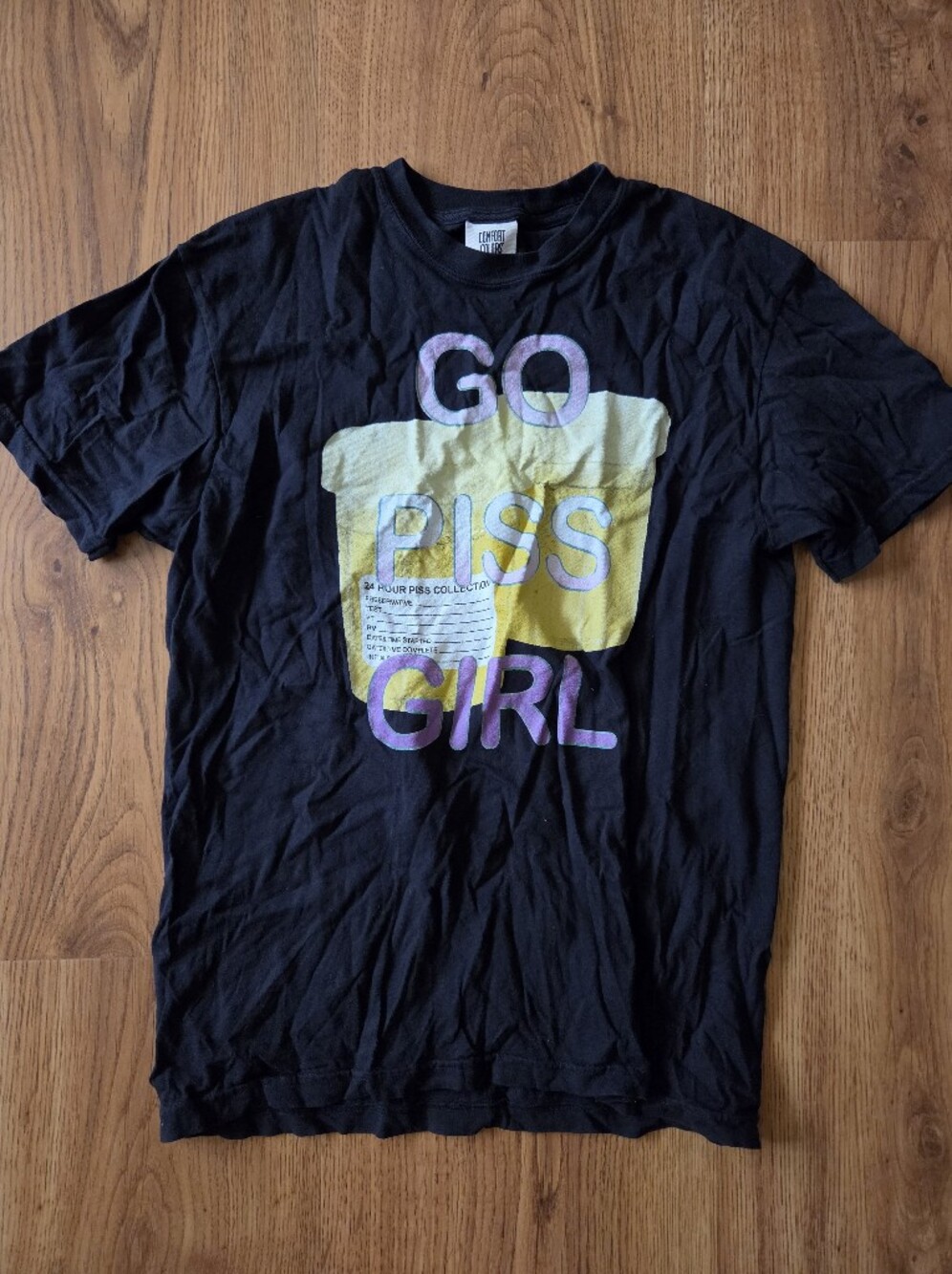 Black 'Go Piss Girl' Graphic Tee